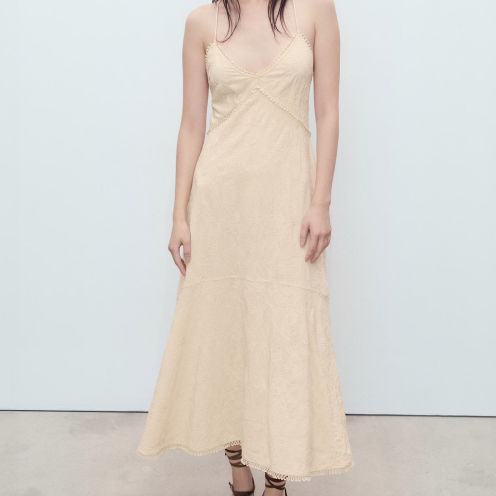 Mango Cream Maxi Dress